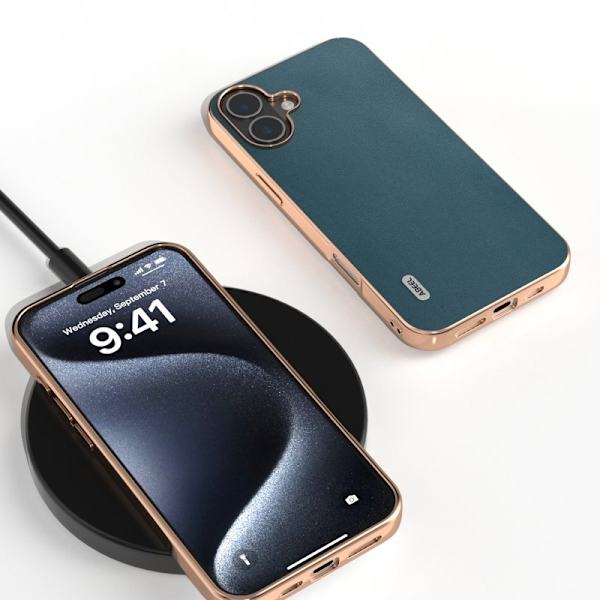 ABEEL Mobilskal till iPhone 16 Plus Electroplating Edge Grön
