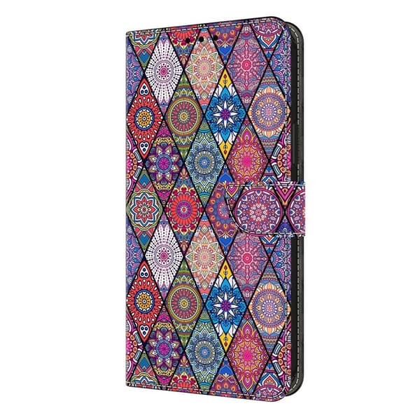 Samsung Galaxy S26 Plånboksfodral Mönstertryck Konstläder Flip Ställ - Röd