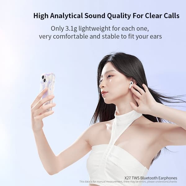 XUNDD X27 Trådlösa Hörlurar TWS Bluetooth 5.1 Svart