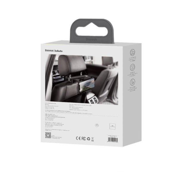 Baseus Bagsædeholder Trådløs oplader 15 W - sort Black