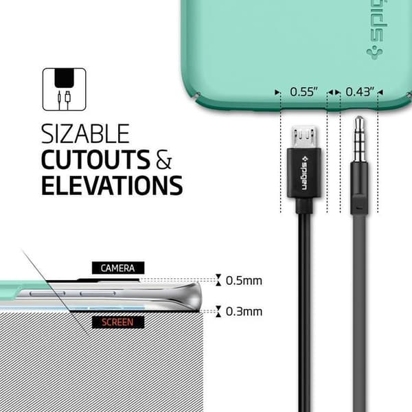 SPIGEN Thin Fit Skal till Samsung Galaxy S7 Edge - Mint Turkos