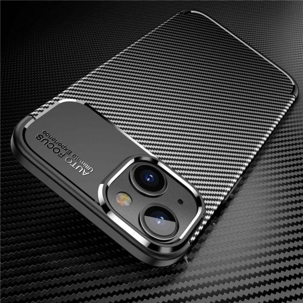 iPhone 14 Plus Cover Carbon Shock-Proof - Sort