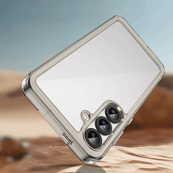 Mobilskal till Galaxy S25 Plus Outer Space med Ram - Transparent/Svart Transparent
