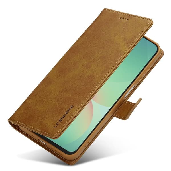 LC.IMEEKE Samsung Galaxy A17 Plånboksfodral Konstläder - Gul