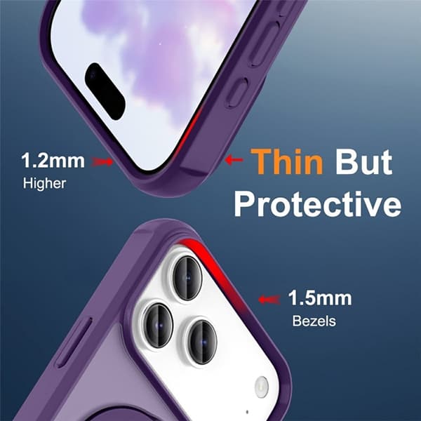 Mobilskal till iPhone 17 Pro MagSafe TPU+PC Kickstand - Lila Lila