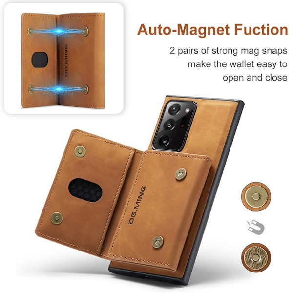 DG.MING Plånboksfodral för Samsung Galaxy Note20 Ultra - Brun