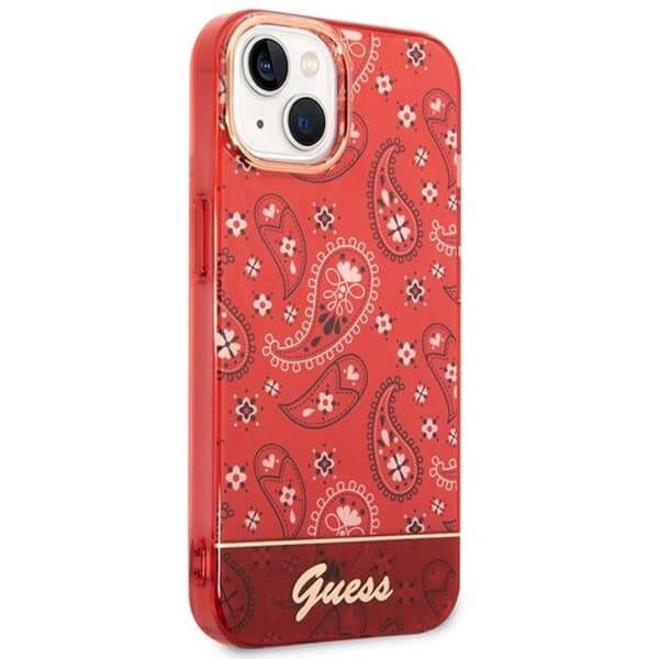 GUESS iPhone 14 Plus Skal Bandana Paisley - Röd Röd