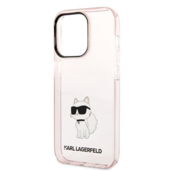 Karl Lagerfeld iPhone 14 Pro Mobilskal Ikonik Choupette - Rosa