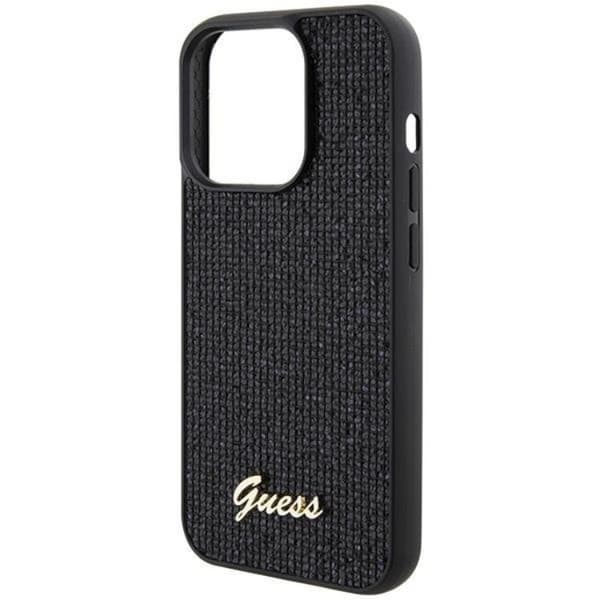 Guess Mobilskal till iPhone 15 Pro Disco Metal Script - Svart Svart