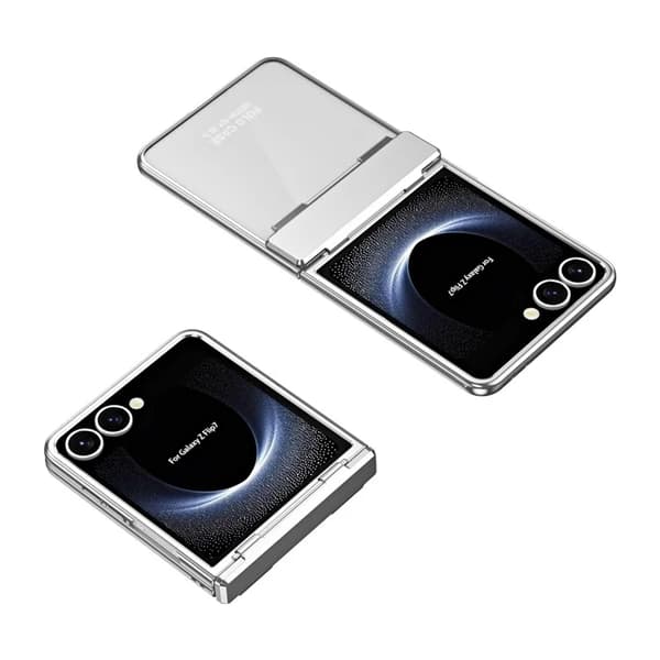 Mobilskal till Galaxy Z Flip7 Electroplating med skärmskydd - Silver Silver