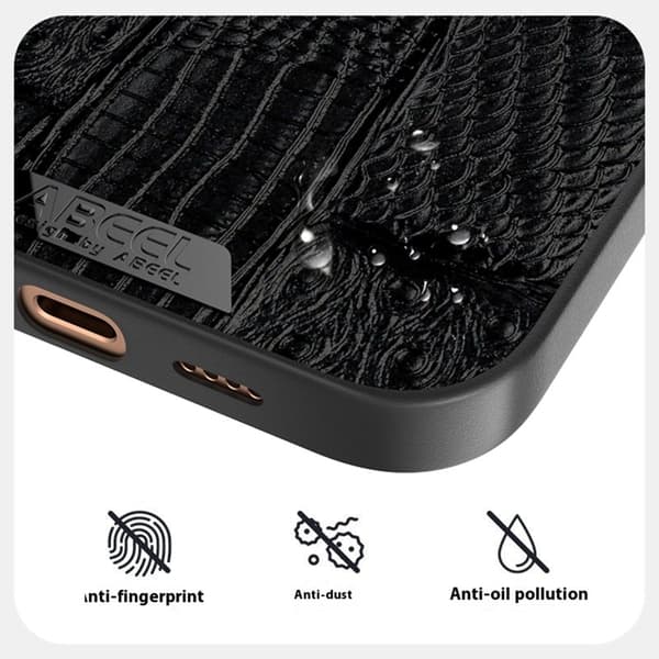 ABEEL Mobilskal till iPhone 16 MagSafe Kompatibel Äkta Läder Grön