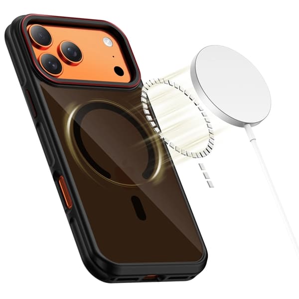 Tech-Protect Mobilskal till iPhone 17 Pro Magsafe Hybrid - Svart/Röd Svart