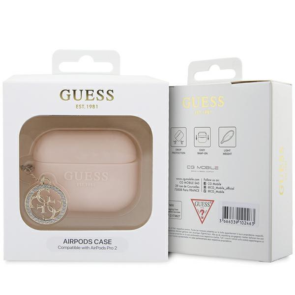 Guess Airpods Pro 2 Skal Diamond Charm - Pinkki