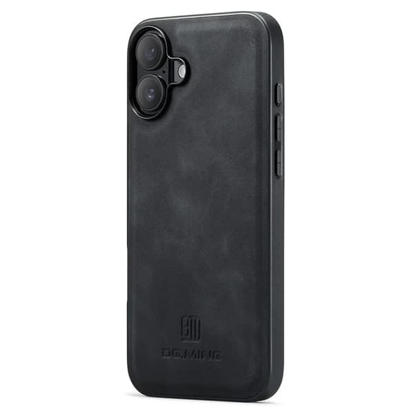 DG.MING Mobilskal till iPhone 16 Plus Hybrid Läder - Svart Svart