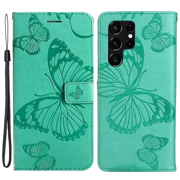 Perhoskuvioitu kotelo Galaxy S22 Plus - Vihreä Green