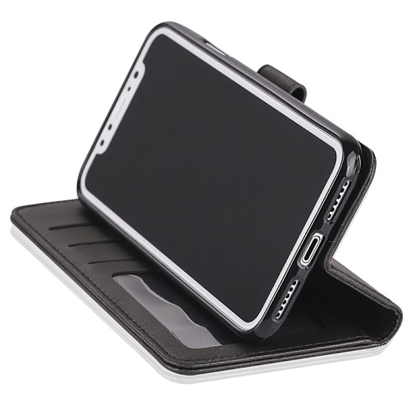 LC.IMEEKE Stand Plånboksfodral för iPhone X - Konstläder - Svart