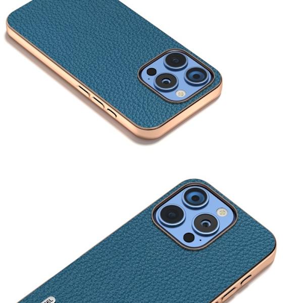 ABEEL Mobilskal till iPhone 16 Pro Max Star Series Blå Äkta Läder