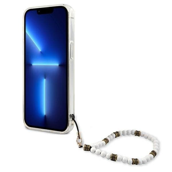 Guess White Pearl Skal iPhone 13 - Transparent Transparent