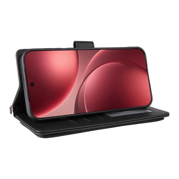 Oppo Find X9 Pro 5G Ställ Plånboksfodral Konstläder - Svart