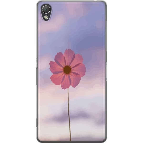 Mobilcover til Sony Xperia Z3 med Rosa blomst