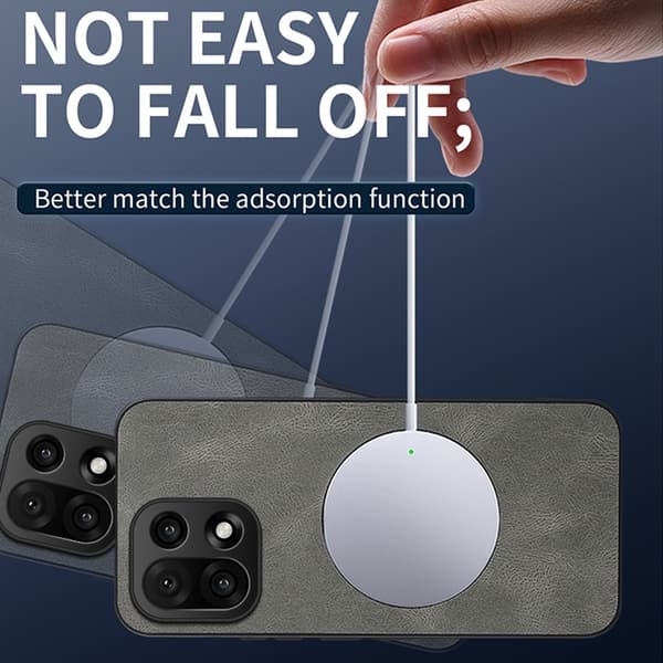 WANLONFENG Mobilskal till OnePlus 15 MagSafe SD1 Nappa Svart