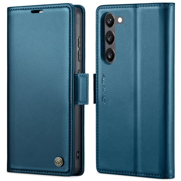 CASEME Plånboksfodral Konstläder till Samsung Galaxy S23 - Blå