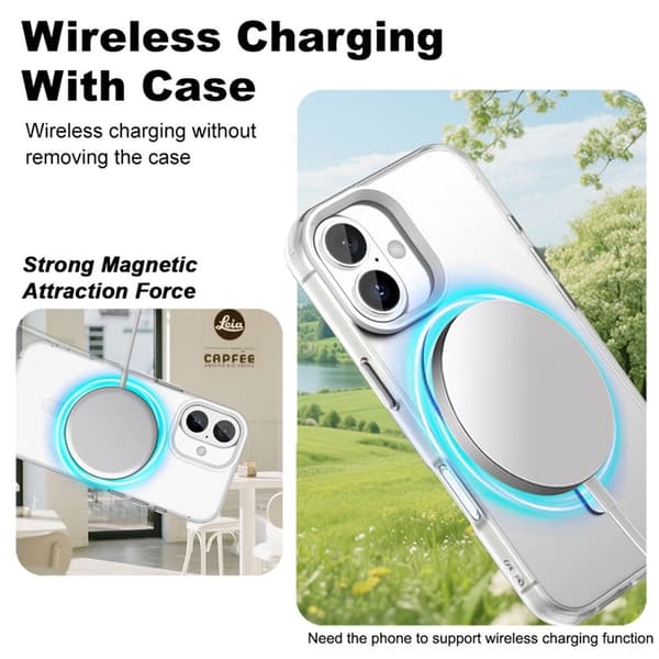 IMAK Mobilskal till iPhone 17 MagSafe Anti Drop - Vit Vit