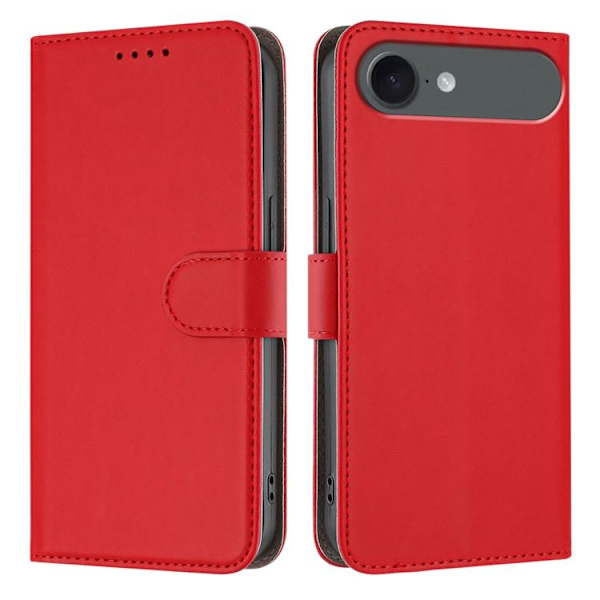iPhone Air Konstläder Plånboksfodral Solid Color - Röd Röd