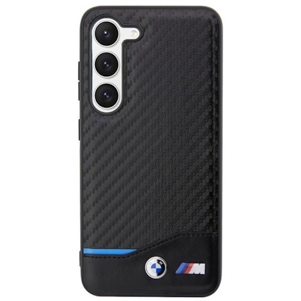 BMW Galaxy S23 Plus Skal Læder Carbon - Sort Black