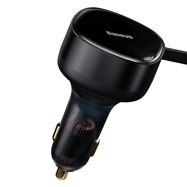 Baseus Retractable 2in1 Billaddare 30W - Svart Svart