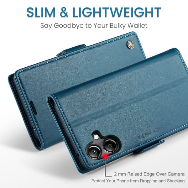 CASEME Plånboksfodral Konstläder för Samsung Galaxy A06 4G - Blå