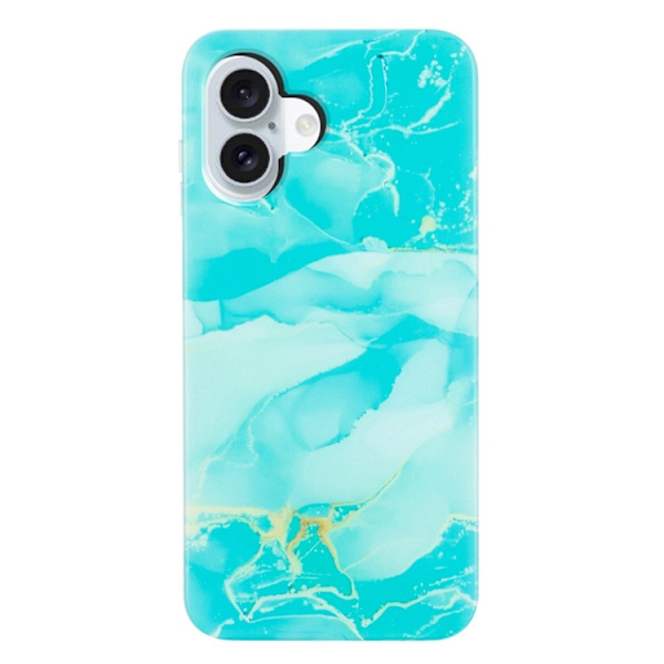 Mobilskal till iPhone 17 Marble Pattern Painted TPU - Grön Grön