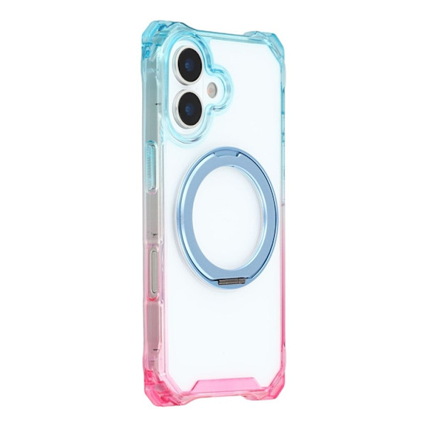 Mobilskal till iPhone 17 MagSafe Ring Kickstand - Blå / Rosa Blå