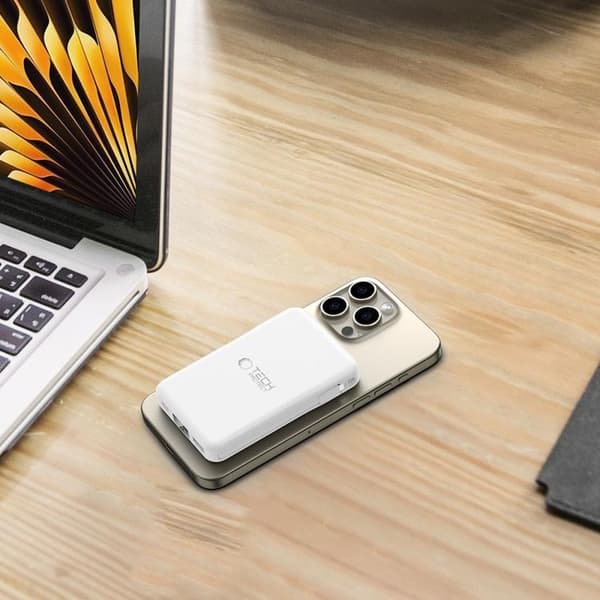 Tech-Protect Magsafe Powerbank 10000mAh PB31 LifeMag - Hvid Vit