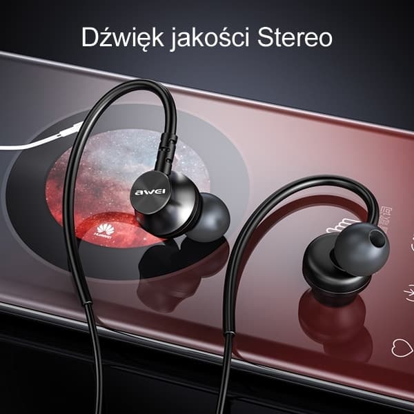 AWEI L3 Hörlurar stereo 3,5mm - Svart