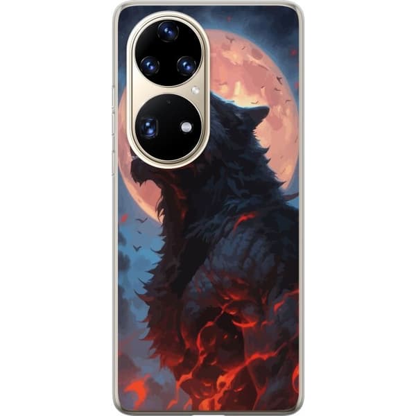 Mobilskal till Huawei P50 Pro med Ylande varg
