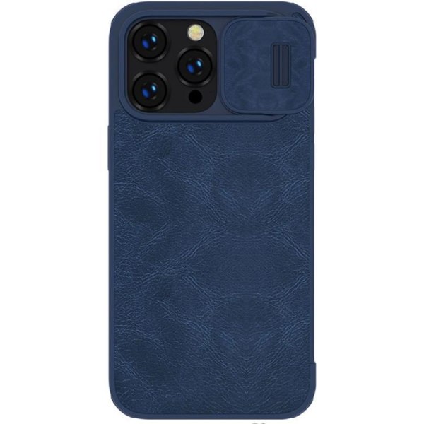 Nillkin iPhone 14 Pro Max Plånboksfodral Qin Pro Läder - Blå