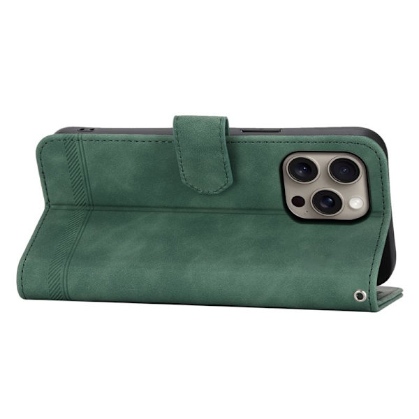 DIERFENG DF-03 iPhone 16 Pro Max Plånboksfodral Konstläder - Grön
