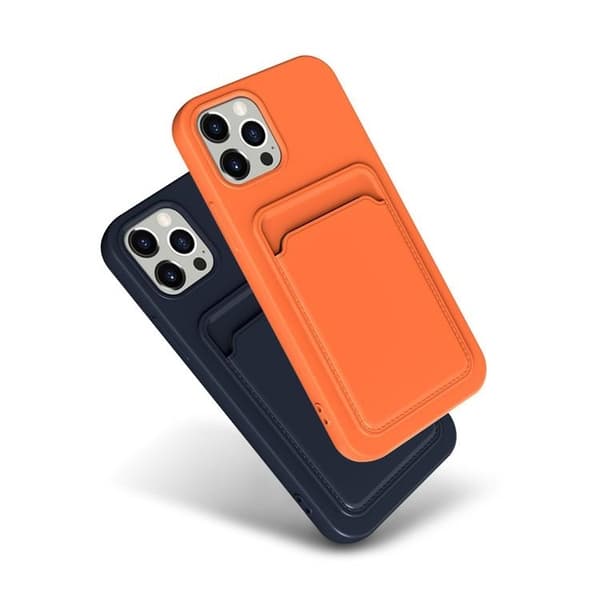 iPhone 15 Plus -puhelinkotelo korttikotelo silikoninen - sininen Blå
