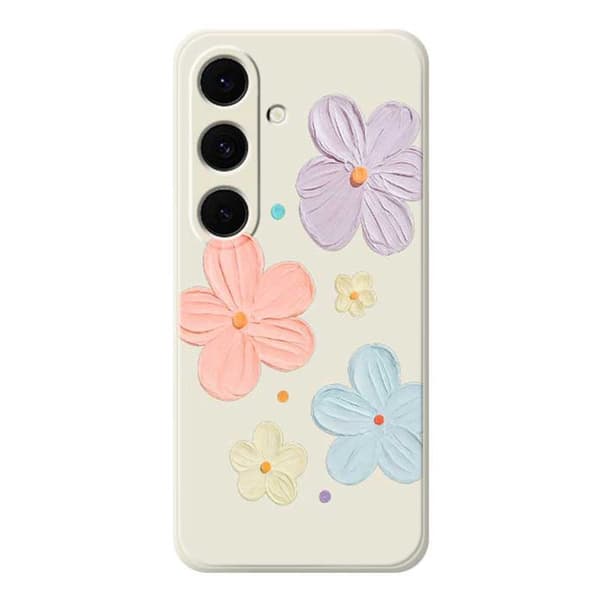 Mobilskal för Samsung Galaxy S26 Plus Blommönster TPU - Beige