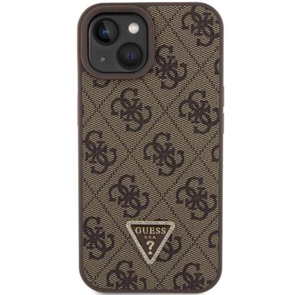 Guess iPhone 15 Mobilskal Triangle Strass - Brun