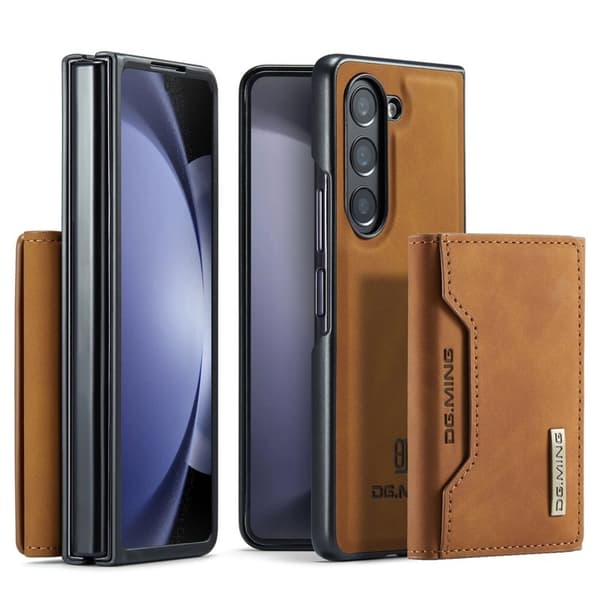 DG.MING M2 Kickstand Plånboksfodral Samsung Galaxy Z Fold5 - Brun