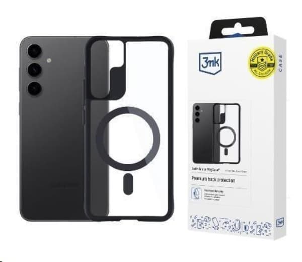 3MK Mobilskal till Galaxy S25 MagSafe Satin Armor - Svart Black