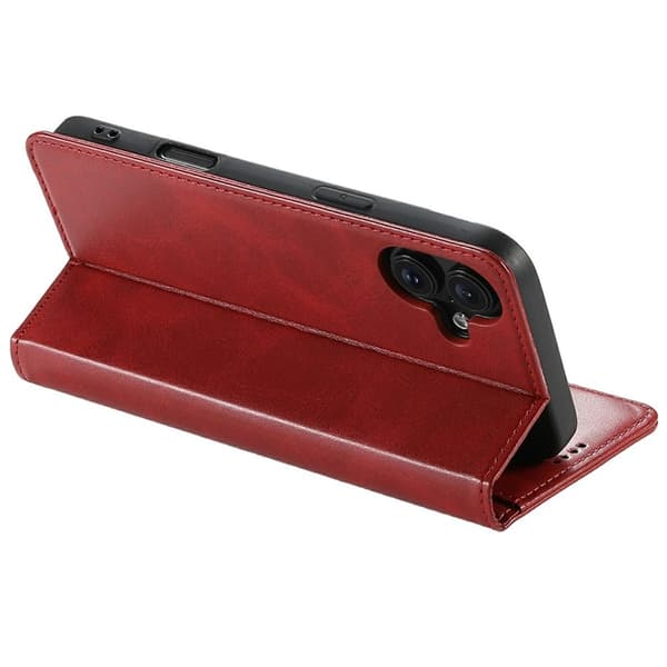 SUTENI iPhone 17 Plånboksfodral Konstläder - Röd Röd
