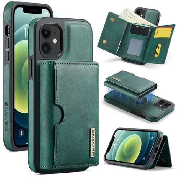 DG.MING M6 Series Mobilskal till iPhone 12/12 Pro Magnetiskt Grön
