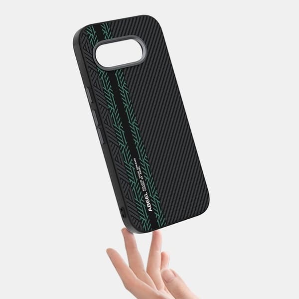 ABEEL Mobilskal till Google Pixel 9a PC TPU Aluminium PU Läder - Textur 2