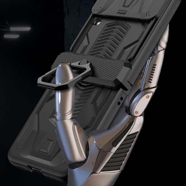 GKK Galaxy Z Flip 4 Skal Ringhållare Kickstand - Vit Vit