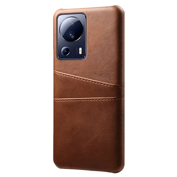 Xiaomi 13 Lite Mobilskal Korthållare PU-Läder - Brun