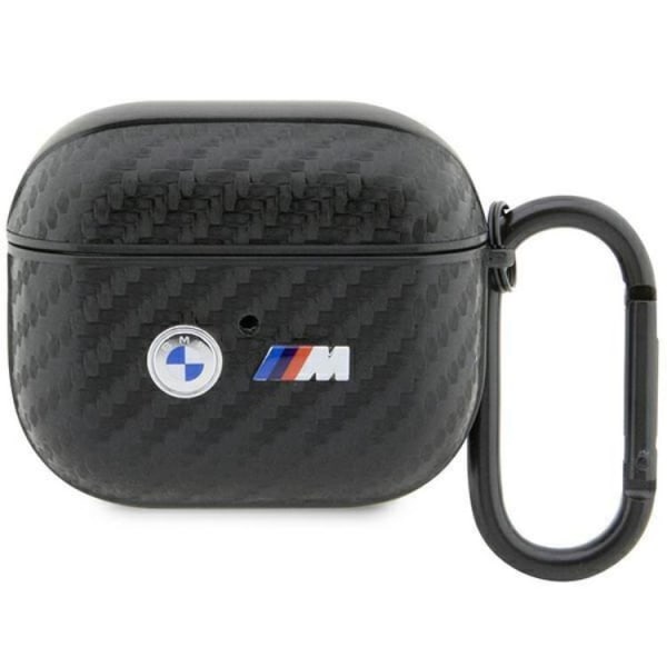 BMW Airpods 3 Cover Carbon Dobbelt Metal Logo - Sort