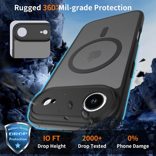 Tech-Protect Telefontaske til iPhone Air Magsafe Basic - Mat Sort Svart